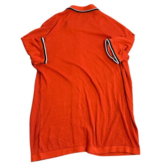 PJ Paul Jones Orange Polo Shirt Medium Knit Button Down Golf Preppy Retro Sporty - Picture 5 of 5